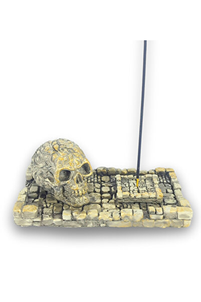 Craftmaket Kuru Kafa Küçük Çubuk Tütsülük ve Tealight (Beyaz)