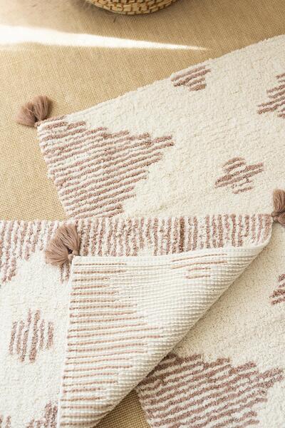 İrya Mistic Puskullu Bath Mats 40X60 + 60X90 Brown