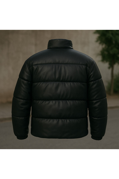 Boymen Men's Leather Winter Coat Cold-Proof Puffer Coat