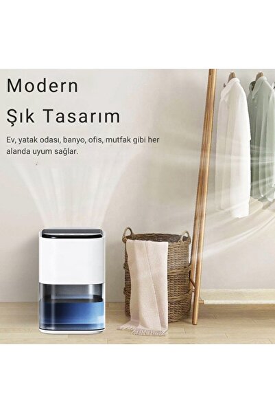 Polham Otomatik 2 Litre Banyo,Mutfak, Çamaşır Odası İçin Nem Alma Cihazı, Rutubet, Küf ve Nem Engell