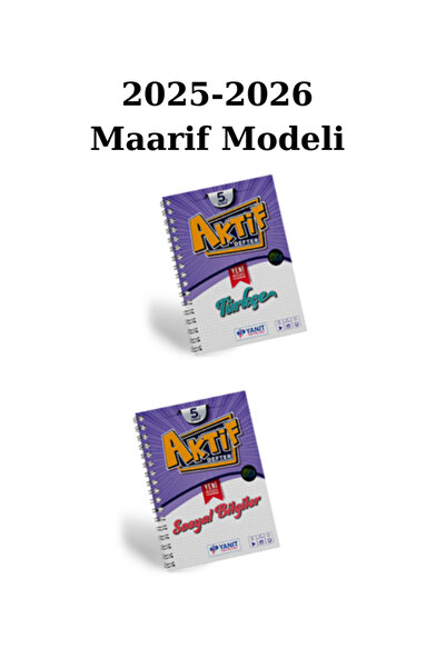 Yanıt Yayınları Yanıt 5. Sınıf Türkçe-Sosyal Bilgiler Aktif Defter Seti 2025/26 Maarif Modeli