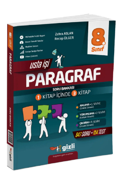 Efsane Yayınları 8.Sınıf Gizli Yay. Usta İşi Paragraf Soru Bankarı / 1 Kitap ...