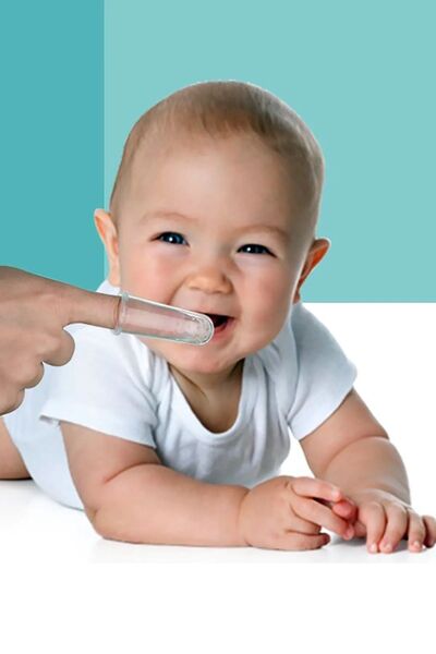 teknotrust Yumuşak silikon diş kaşıyıcı ve parmak dış fırça, kutulu, bebekler için konforlu kullanım