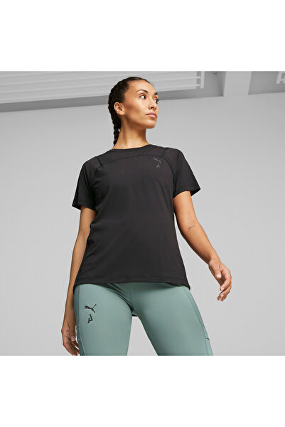 Puma Womens SEASONS coolCELL Trail Running T-Shirt - Black