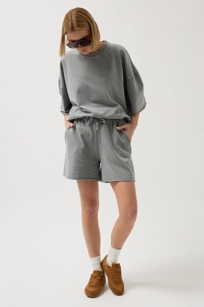 Wear Up Oversize Laser Cut Crew Neck T-Shirt