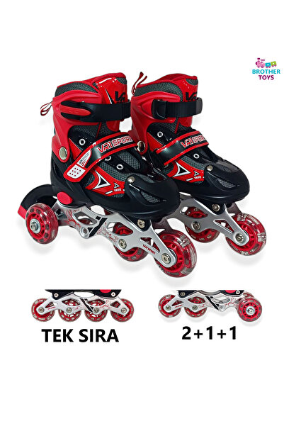 Brother Toys Çantalı Işıklı Numara Ayarlanabilen Çocuk Pateni Tek Sıra Ve 2+1...