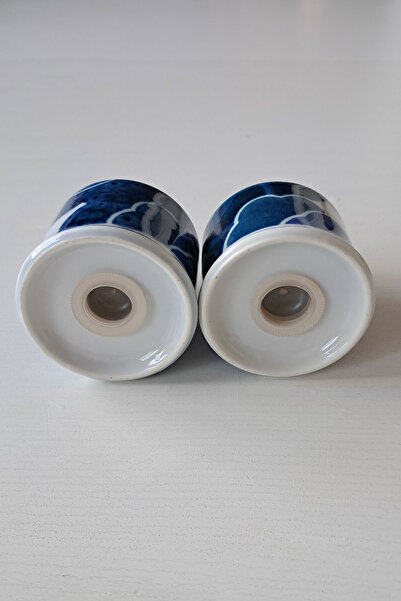 Villeroy & Boch Blue Cloud Series Antique Salt and Pepper Shaker Set 2 Pieces