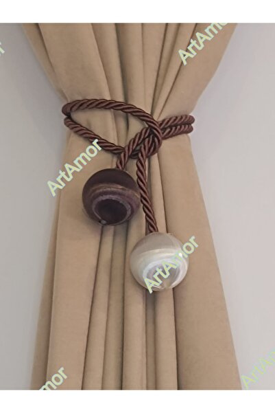 ArtAmor 2 Balls Background Tulle Curtain Tie Backs Silk Rope Wrapping Curtain...