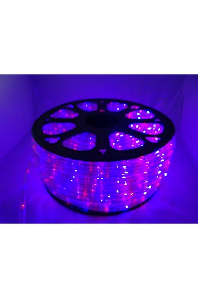 SDX Market Furtun de iluminat cu LED roșu și albastru, rolă de 100 m + sursă ...