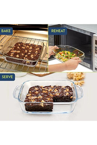 Borosil Deep Rectangular Dish, 1.5L Microwave, Oven And Dishwasher Proof