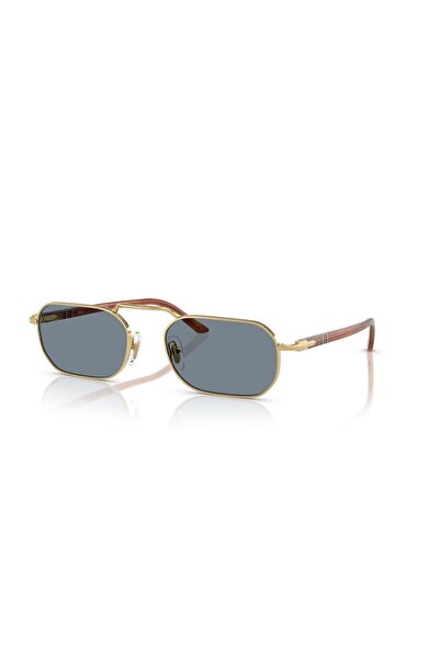 Persol 1020s 113256 57 Eşref Tek Güneş Gözlüğü (Gold/Mavi Cam)
