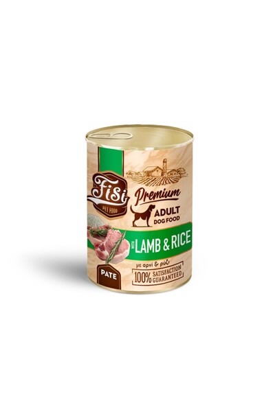 Fisi Pet Food Hrana umeda pentru caini FISI Dog Adult Pate cu Miel & Pui 400g