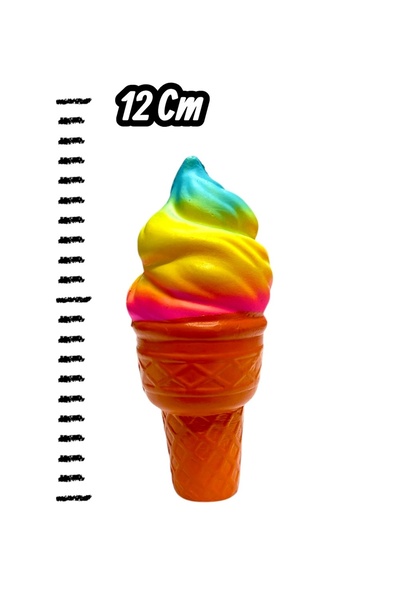 Furkan Toys Squishy Büyük Boy Dondurma Model Sukoşi Oyuncak 12 Cm