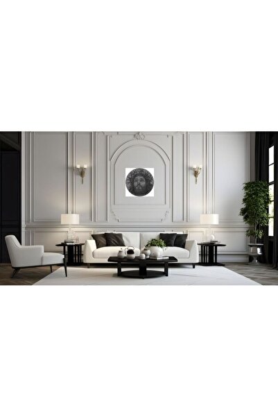 Arta Sarmei Jesus – Portrait in String Art technique made of continuous waxed thread 50×50 cm