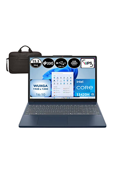 LENOVO IP Slim 3 15IRH10 83K10062TR-EP14 i5-13420H 16 GB 1TB SSD WUXGA 15.3" Win11 Pro + EP Çanta