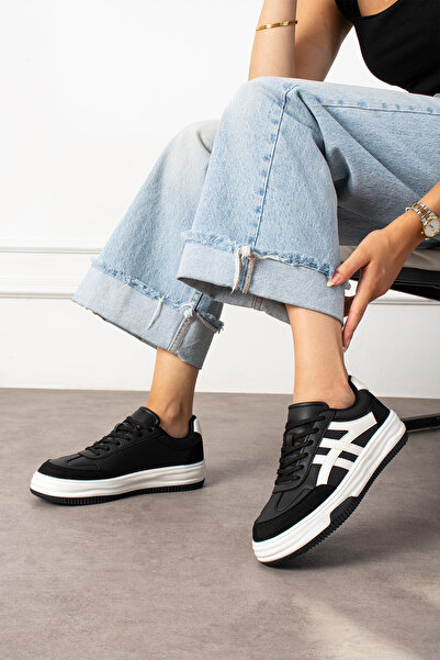 pasyone Siyah Kadın Günlük Şık Sneaker Spor Ayakkabı