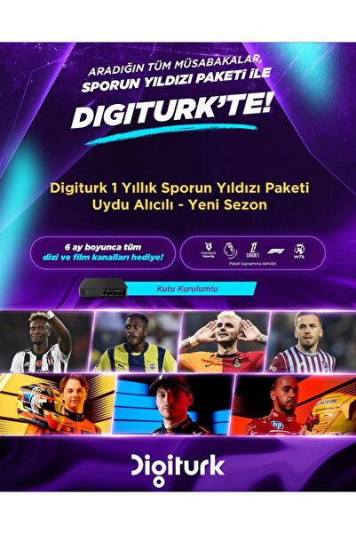 DIGITURK 1 Yıllık Sporun Yıldızı Paketi Uydu Alıcılı Yeni Sezon