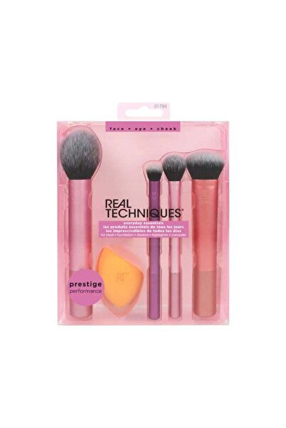 Real Techniques REAL TECHNIQUES Everyday Essentials Multi Use Brush Set Multi...
