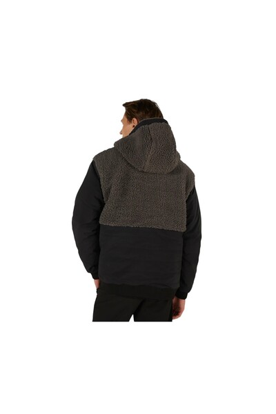SKECHERS M Outdoor Fleece Reversible Full Zip Sherpa Erkek Gri Çift Taraflı Mont S242252-003