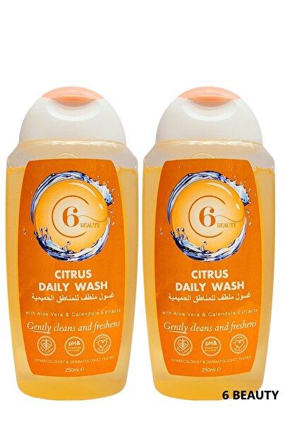 6 Beauty 2 غسول المناطق الحساسة بخلاصة الصبار بريحة بودرة الاطفال مناسب للإستخدام اليومي وأثناءالدورة الشهرية