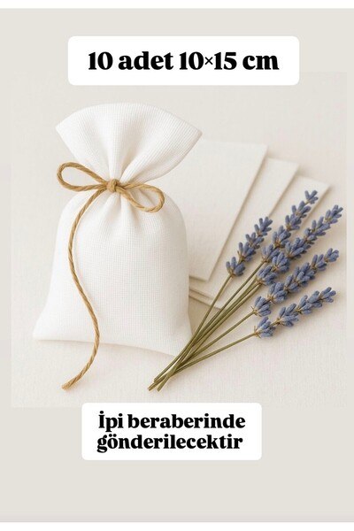 ALASEREN كيس قماشي أبيض من HAM مقاس 10×15 سم، كيس قماشي متعدد الأغراض لللافندر، الصابون، المكسرات، والمجوهرات