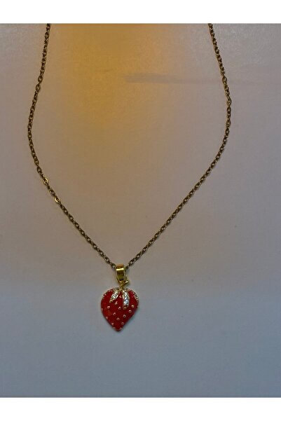 EJUWEL ÇİLEK DESENLİ KOLYE