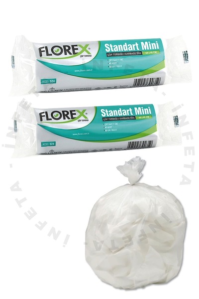 İnfeta 40 Adet Standart Mini Boy Çöp Poşeti 44x45 cm 1 Paket
