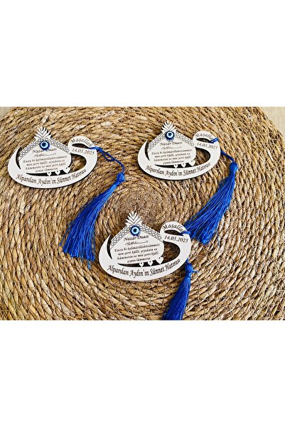 guluslazerkesim 25 ADET AHŞAP DUALI VAV MAGNET SÜNNET HATIRASI VAV MAGNET