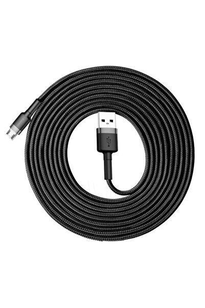 Baseus Cablu de date și încărcare USB Micro-USB Baseus, 1m, Negru, CAMKLF-BG1