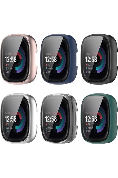 O Ozone Protective Cover [Pack of 6] Compatible with Fitbit Sense 2/Versa 4 Case
