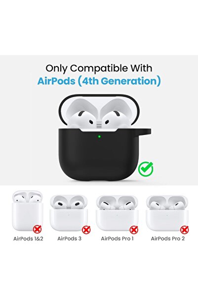 O Ozone for AirPods 4 Silicone Case Cover (2024), Full Body Protective Shock-Resistant Silicone Case
