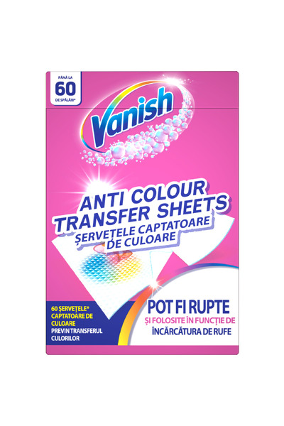 Vanish Servetele Captatoare de culoare, 60buc