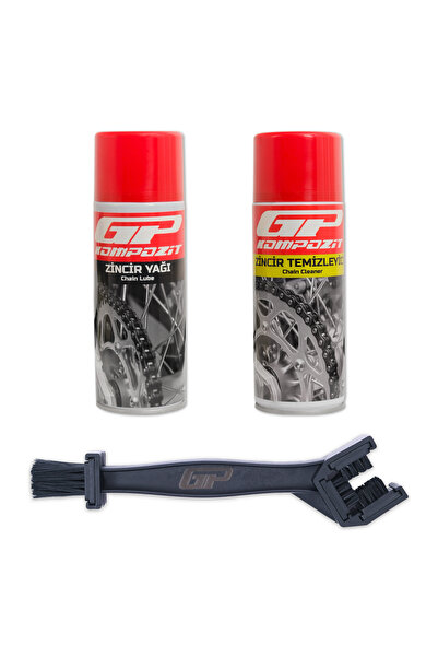 GP KOMPOZİT GP Kompozit BKM02 Motosiklet Bakım Seti (Zincir Temizleyici + Zin...