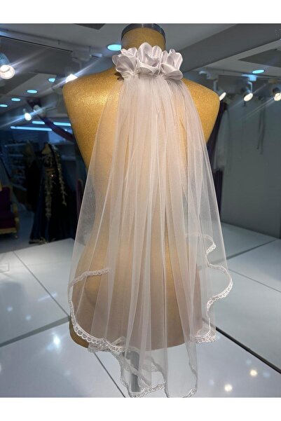 sanem moda Gelin duvağı çiçekli gelin duvağı kısa gelin duvağı
