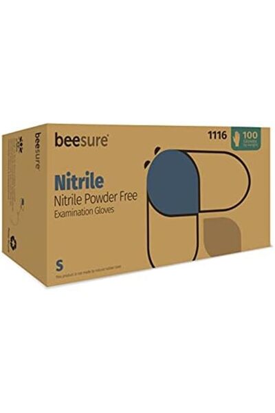 CRANBERRY BeeSure Nitrile Powder Free Exam Gloves Small BE1116 100
