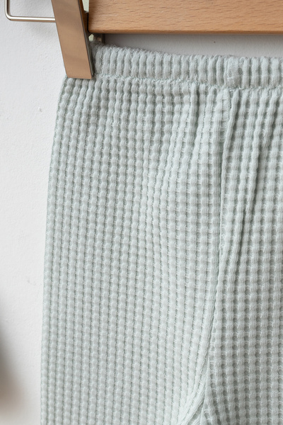 yukobaby bebeğiniz için en doğalı Baby Waffle Turquoise 100% Cotton 5-Piece Newborn Hospital Discharge Set Yk2022