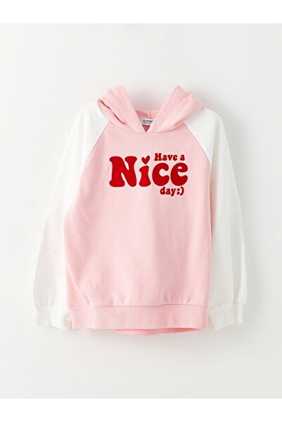 LC Waikiki Μακρυμάνικο κοριτσίστικο φούτερ με κουκούλα