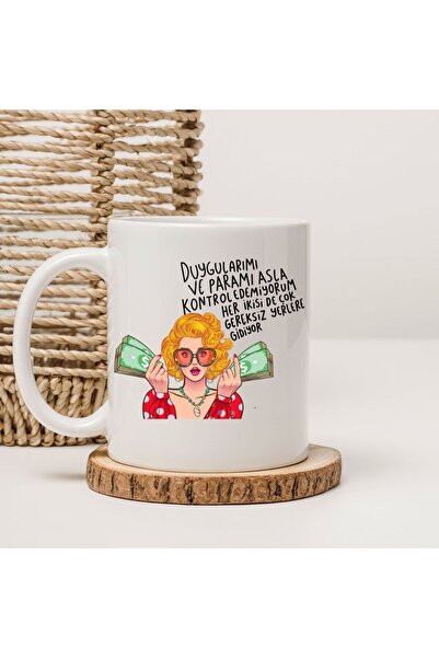 kubdekor أنا لا أستطيع التحكم في مشاعري أو مالياتي أبدًا - كوب مصور مكتوب علي...