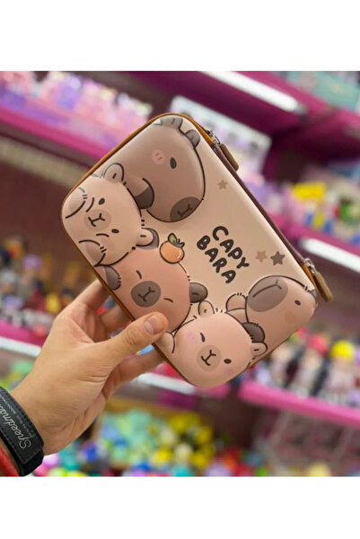 NaSaDAN Capybara Kalemlik 3D Kabartma Sevimli Okul Çantası Ofis Düzenleyici F...