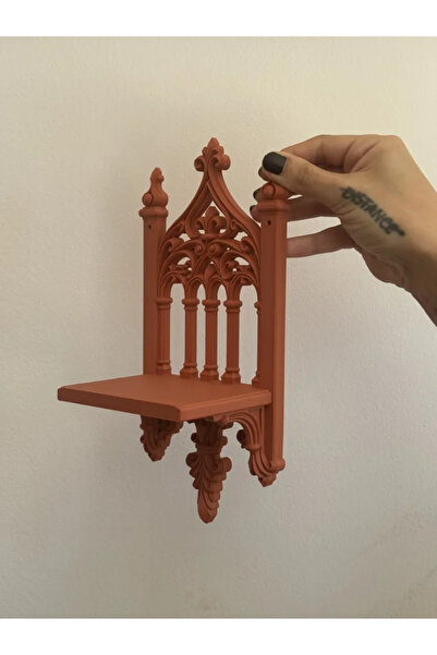 BCB STORE Koyu Dekorlu Gotik Katedral Duvar Rafı