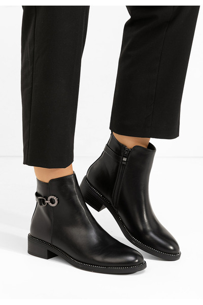 B T Shoes Ghete dama Ranae negre