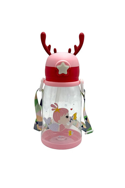 sovo7 Çocuk Okul Matarası 750 ml – Deniz Anası Modeli, Su Kaçırmaz Askılı Suluk