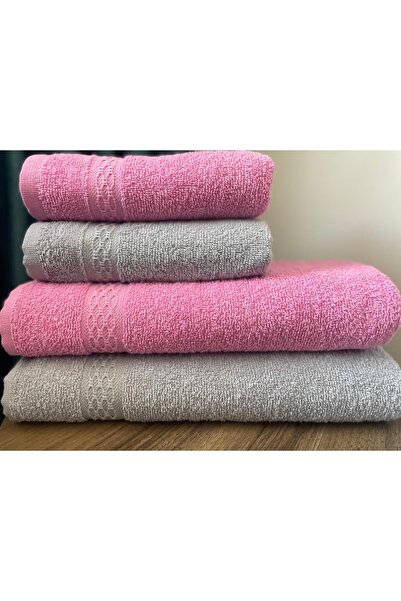 MYSOFTHOME 4-Piece Bath Towel Set Cotton / Hammam Set / Oversized Towel Set