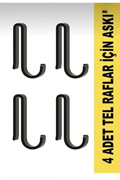 BUSEMSİ HOME 4 Adet Plastik Askı Metal Banyo Mutfak Rafları Için