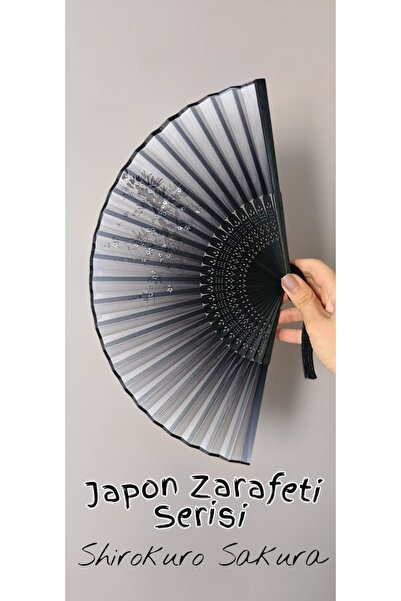 hobidaşım Japon Zerafeti Serisi – Shirokuro Sakura Ahşap Yelpaze