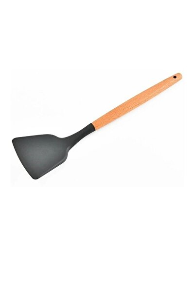 Buççin Black Spatula with Bamboo Handle 1 Piece Knife Set for 1 Person Bamboo Black 1 Year