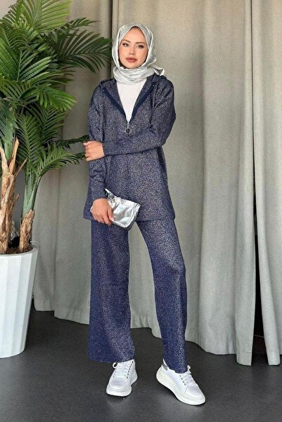 Şulemoda Giyim Патара Симлі Трико Комплект Синій