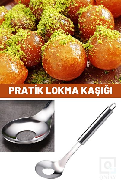 Mikasso Pratik Paslanmaz Çelik Köfte Ve Lokma Kaşığı | Lokma Dökme Hamur Kaşı...