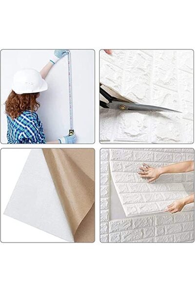 SKY TOUCH SKY-TOUCH 10pcs 3D Wall Sticker Self-Adhesive Wall Panels: Anti-Collision Soft Package Decorative Wa