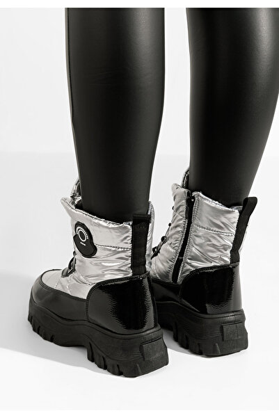 B T Shoes Stribrné dámské sněhule Louisa